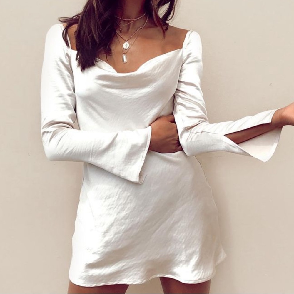 Princess Polly Star Power Mini Dress in the color Champagne, size US 6